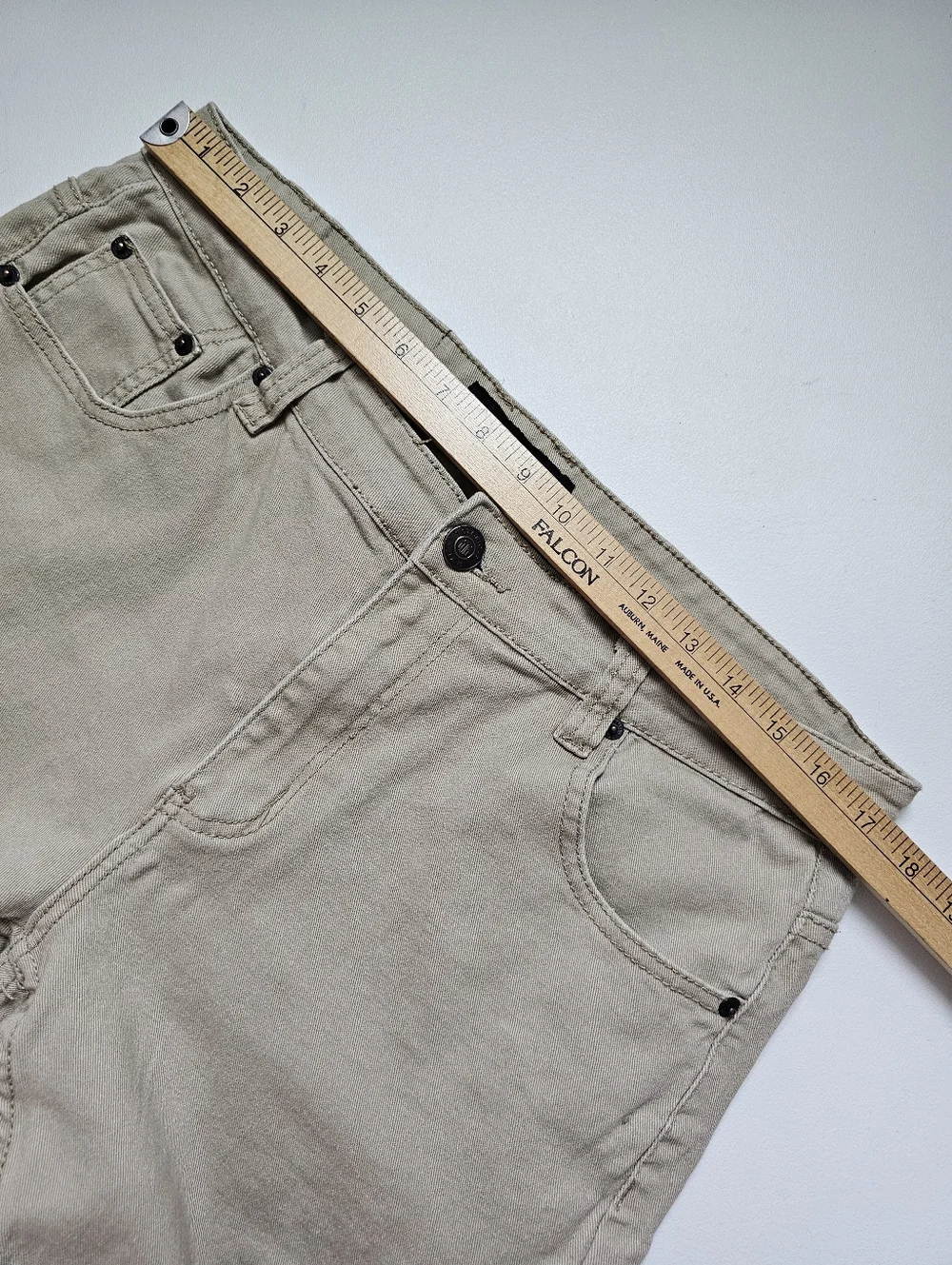 Victorious Premium Khaki Slim Straight Jeans Mens W36 L32 Stretch